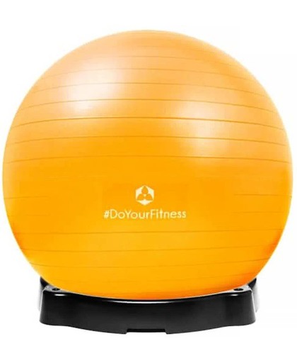 55 cm Gymnastiek Ball »Orion« incl. balschaal / Robuuste zitbal en fitness bal van 55 cm tot 85 cm / verbetert en ondersteunt je lichaamshouding, coördinatie en balans. Verkrijgbaar in verschillende maten en kleuren / 55 cm / geel