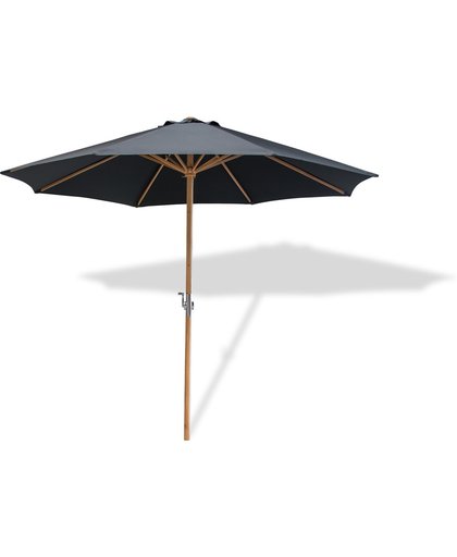 Lanterfant® Parasol Lucas - Houten parasol - Teak olie/zwart