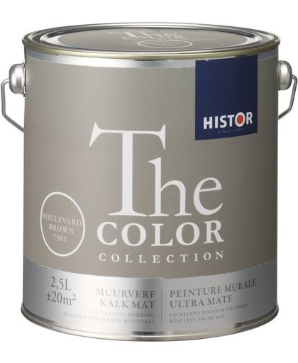 Histor The Color Collection Muurverf - 2,5 Liter - Boulevard Brown