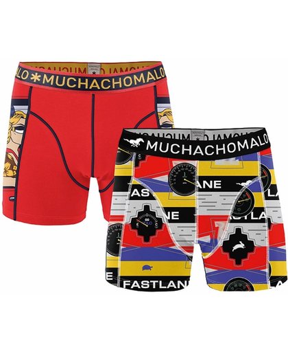 MuchachoMalo - Jongens 2-pack Living The Fast Lane Boxershorts - 134