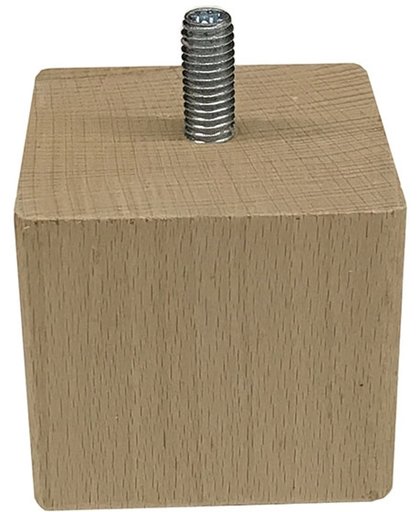 Vierkanten houten meubelpoot 5 cm (M8)