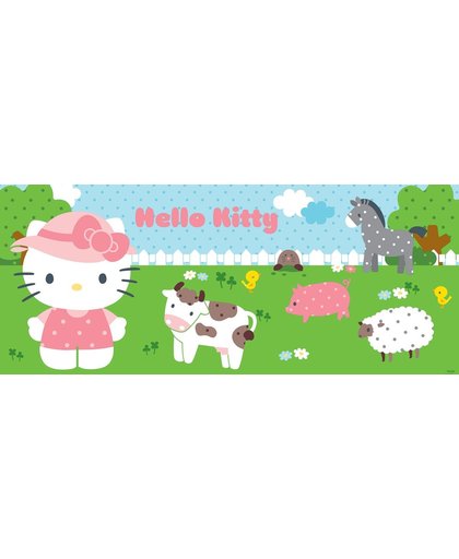 Fotobehang Sanrio, Hello Kitty | Groen | 250x104cm