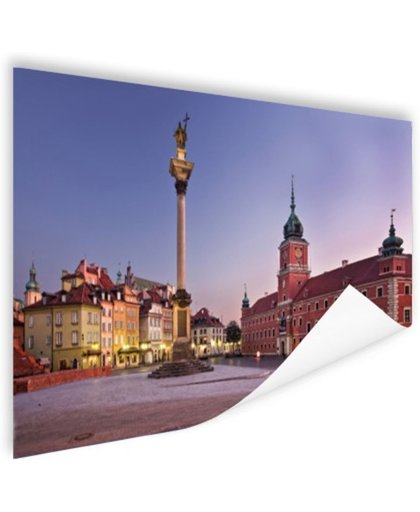 Castle Square Warschau Poster 120x80 cm - Foto print op Poster (wanddecoratie)