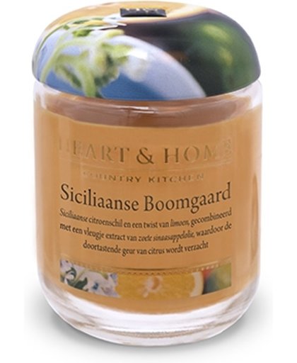 Heart & Home geurkaars in pot (s) -  Siciliaanse Boomgaard