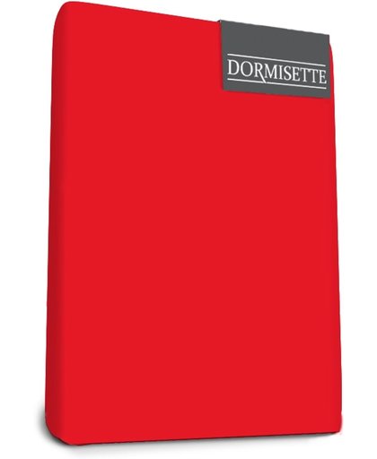 Dormisette Mako Jersey Topdek Split hoeslakens 160 X 210 cm rood