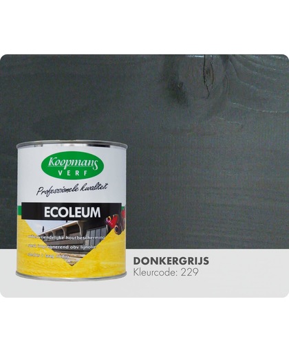 Koopmans Ecoleum - Semi-dekkend - 1 liter - Donkergrijs