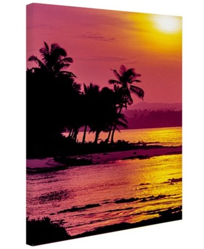 Siargao zonsondergang  Canvas 60x80 cm - Foto print op Canvas schilderij (Wanddecoratie)