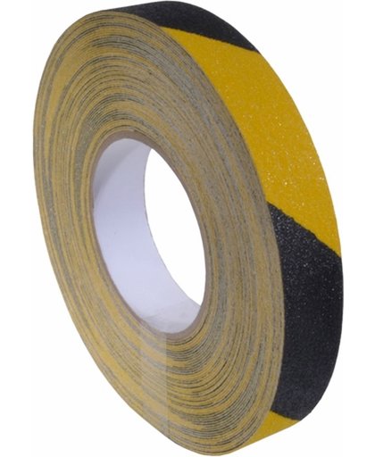 Antislip tape 25mm x 18.3m Geel / Zwart