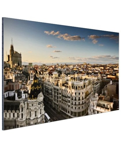 Gran Via Madrid Aluminium 30x20 cm - Foto print op Aluminium (metaal wanddecoratie)
