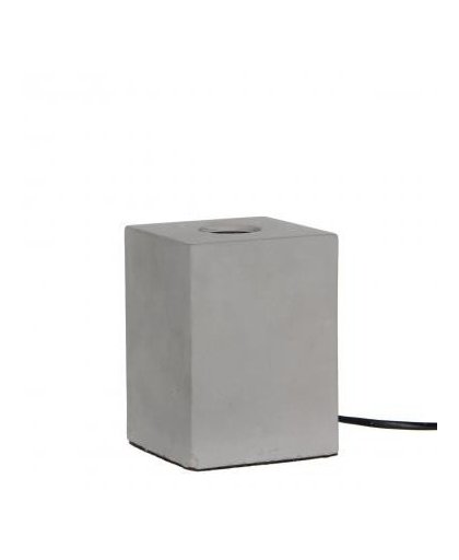 Mica Decorations tafellamp New York - cement - grijs - 10,5 x 10,5 x 14,5 cm