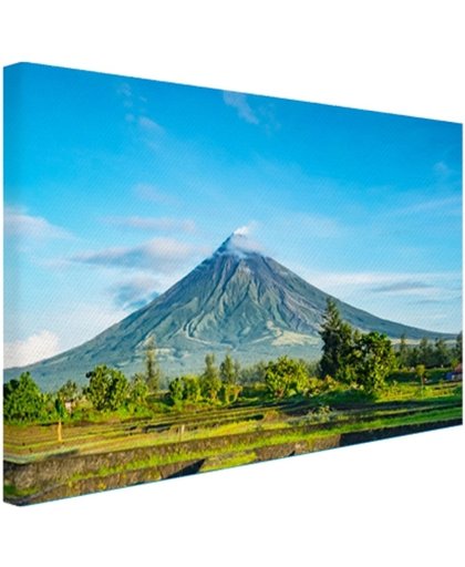 Een vulkaan op de Filipijnen Canvas 60x40 cm - Foto print op Canvas schilderij (Wanddecoratie)