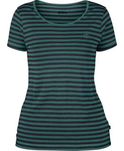 Fjallraven High Coast Stripe T-shirt Women - dames - T-shirt - maat L - blauw/groen gestreept