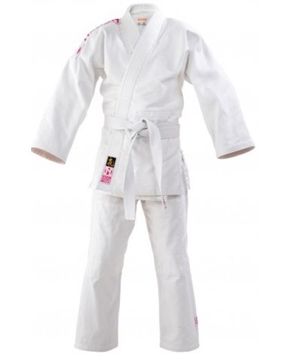 Nihon Judopak Rei Meisjes Wit/roze Maat 140