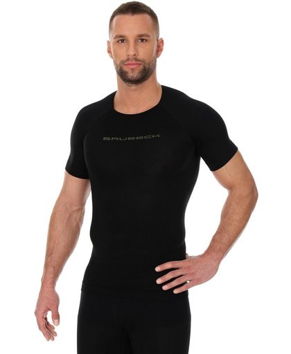 Brubeck | 3D  Pro Heren Seamless Fietsshirt - Trainingsshirt - Sportshirt - Zwart - XXL