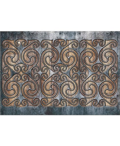Fotobehang Celtic Swirls Grey Brown Pattern | XXXL - 416cm x 254cm | 130g/m2 Vlies