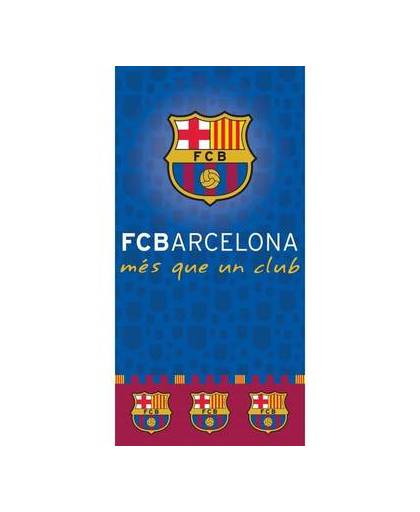 Fc barcelona logo - strandlaken - 70 x 140 cm - blauw