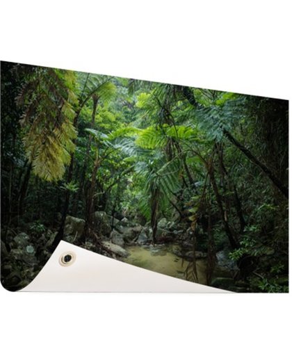 Riviertje in tropische jungle Tuinposter 120x80 cm - Foto op Tuinposter (tuin decoratie)