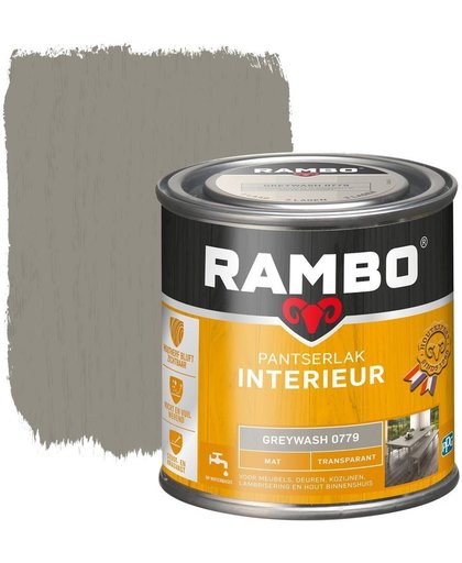 Rambo Pantserlak Interieur Transparant Mat Greywash 0779-1,25 Ltr