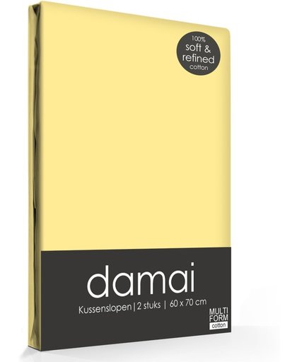 Damai - Kussensloop - 60 x 70 cm - Lemon - 2 stuks