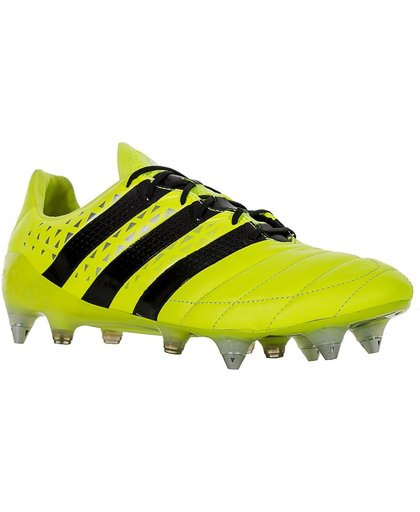 adidas ACE 16.1 SG Voetbalschoenen Leather Heren Voetbalschoenen - Maat 42 2/3 - Mannen - geel/zwart