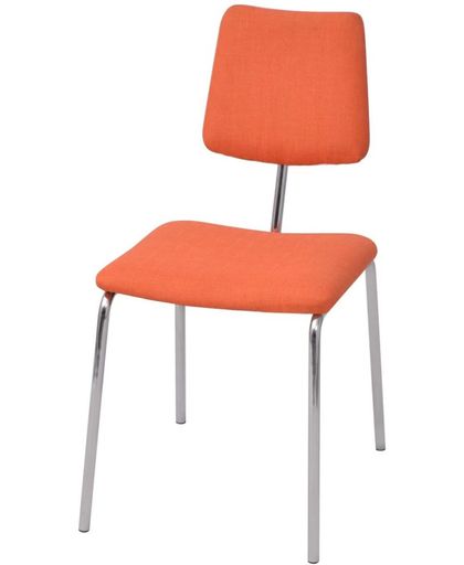 vidaXL 242299 Dining Chair Orange Fabric