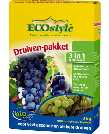 ECOstyle Druiven-pakket - totale druivenverzorging - 2 kg voor ca. 20 planten