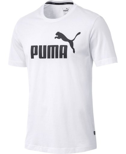 PUMA ESS Logo Tee Shirt Heren - Puma White