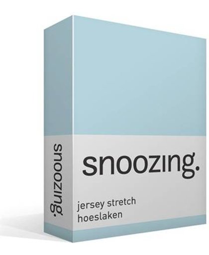 Snoozing Jersey Stretch - Hoeslaken - Eenpersoons - 70/80x200/220 cm - Hemel