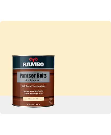 Rambo Pantser Beits Dekkend - 0,75 liter - Klassiekcrème