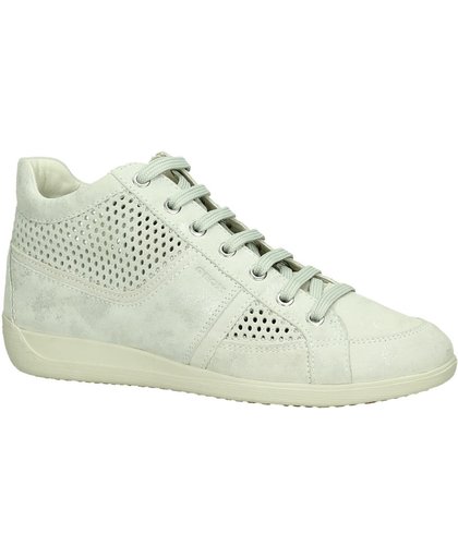 Geox - D 7268 B - Sneaker hoog gekleed - Dames - Maat 36 - Zilver;Zilveren - 1002 -Off White Scam.Brill/Scam