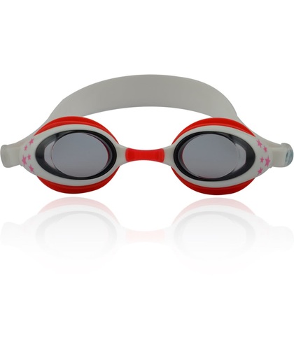 #DoYourSwimming - Zwembril incl. transportbox - »Zippo« - anti-fog systeem, krasbestendige glazen met geïntegreerde UV-bescherming  - voor kinderen tot 12 jaar - wit/rood