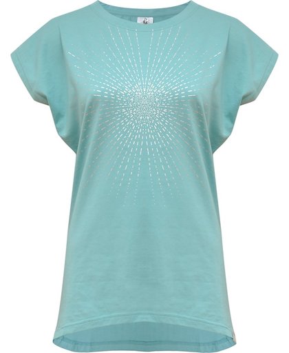 Yoga-T-Shirt "Batwing sunray" - mint/silver XL Sporttop performance YOGISTAR