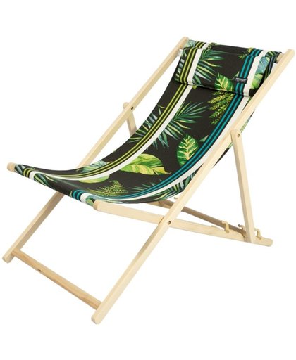 Strandstoel Leaf - uit gelakt vurenhout- inclusief hoofdkussen