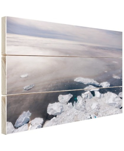 De Noordpool Hout 60x40 cm - Foto print op Hout (Wanddecoratie)