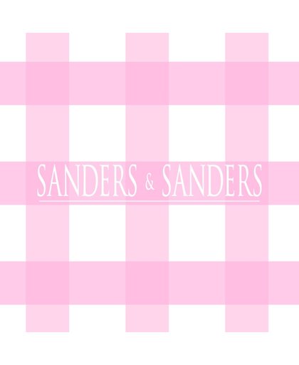 HD vlies behang ruit zacht roze - 935248 van Sanders & Sanders behang uit Trends & More