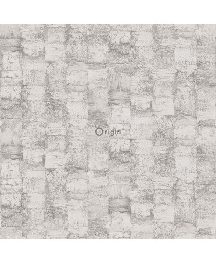 zijdedruk eco texture vlies behang met structuur licht paars grijs - 347356 van Origin - luxury wallcoverings uit Raw Elegance