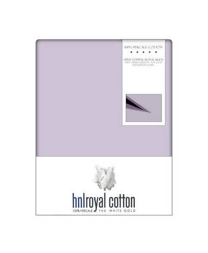 Split-topper hoeslaken lila hnl (percal)-180 x 220 cm