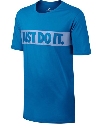 Nike Sportswear T-shirt Heren Sportshirt - Maat L  - Mannen - blauw/wit