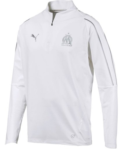 PUMA Olympique de Marseille 1/4 Zip Top without sponsor Logo Trainingsjas Heren - Puma White