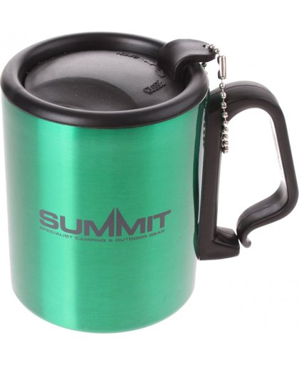 Summit Drinkbeker Met Deksel Aluminium Groen 300 Ml