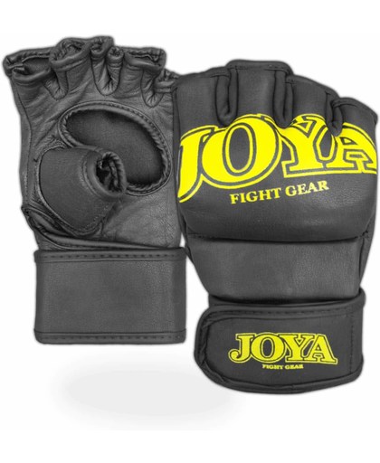 Joya Fight Fast MMA Grip - MMA handschoenen - Leer - Maat S - Matzwart/Geel