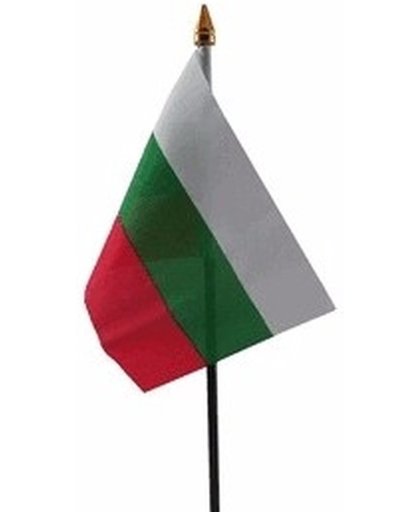 Bulgarije mini vlaggetje op stok 10 x 15 cm