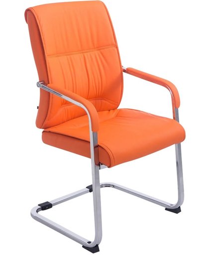 Clp Bezoekersstoel, wachtkamerstoel ANUBIS - verchroomde cantilver, zware belasting (tot 260 kg) - kantoor, vergaderstoel, conferentiestoel - oranje