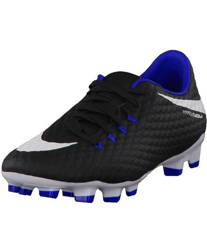 Nike Hypervenomx Phelon III FG Voetbalschoenen Heren Voetbalschoenen - Maat 45 - Mannen - zwart/wit/blauw