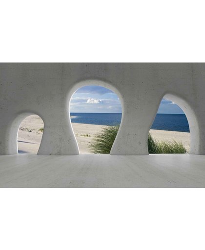 Fotobehang Beach View Modern | XXL - 312cm x 219cm | 130g/m2 Vlies