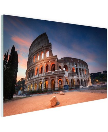 Colosseum in de nacht Glas 120x80 cm - Foto print op Glas (Plexiglas wanddecoratie)