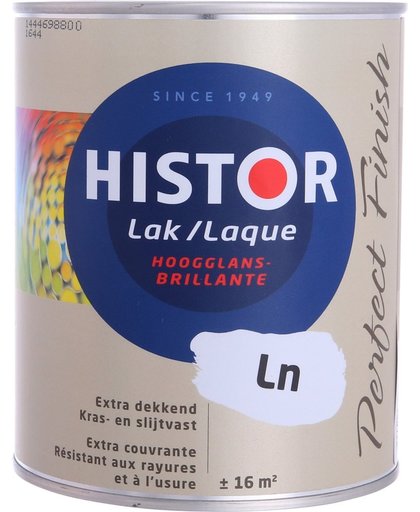 Histor Perfect Finish Hoogglans Lak Alkyd  RAL9016 Verkeerswit 1 Liter