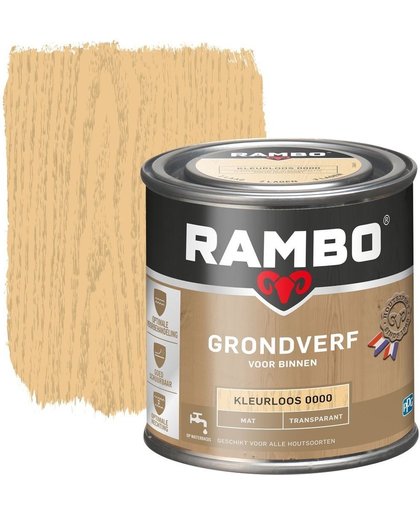 Rambo Grondverf Transparant Mat Kleurloos 0000-0,75 Ltr