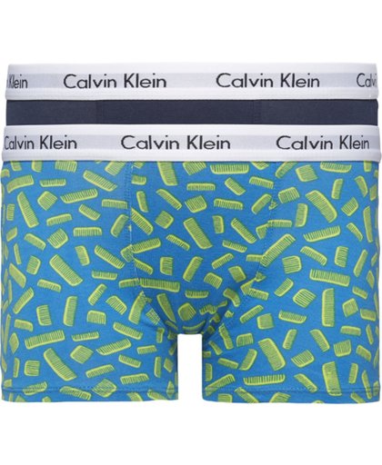 CALVIN KLEIN 2-PACK BOYS BOXERSHORTS / TRUNK  BLUE SHADOW, COMBI BLUE