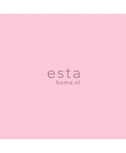 HD vliesbehang fijne stippen baby roze - 137312 van ESTAhome.nl